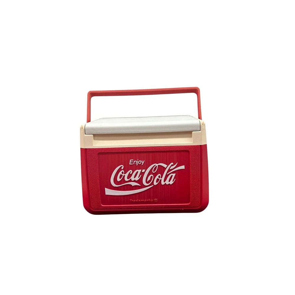Vintage Coleman Coca-Cola Cooler Red Portable Ice Chest Reversible Lid 5210